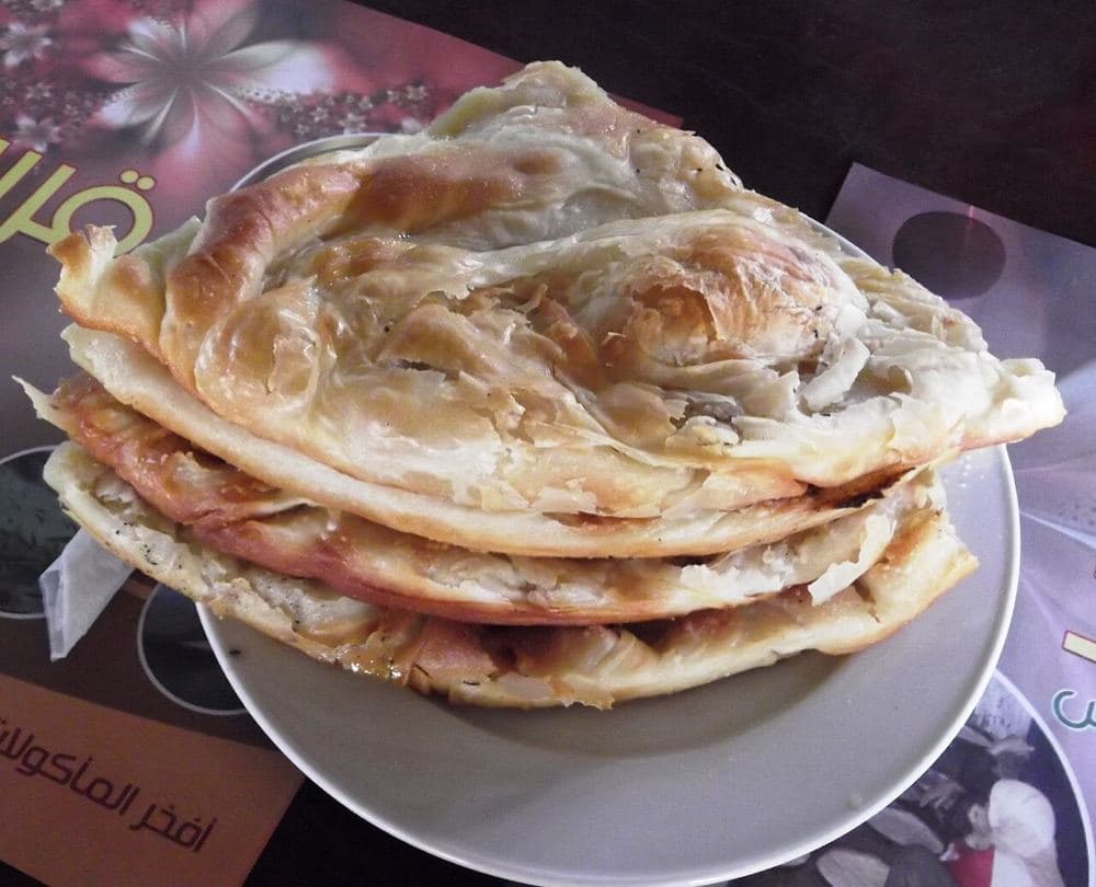 Feteer meshaltet with village ghee