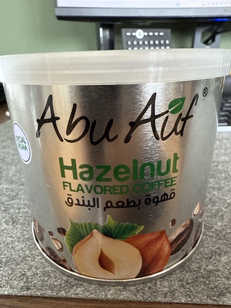 Abu Auf hazelnut coffee